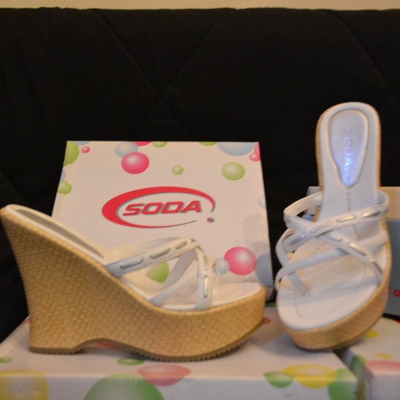 Soda Shoes | New Soda Merry White Wedge Platform Shoes 75 | Poshmark